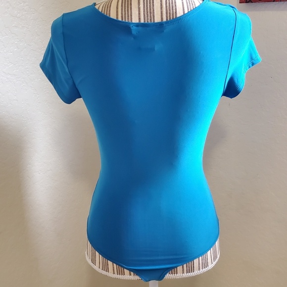 BODY CENTRAL AQUA BODYSUIT SIZE SM - Picture 6 of 8